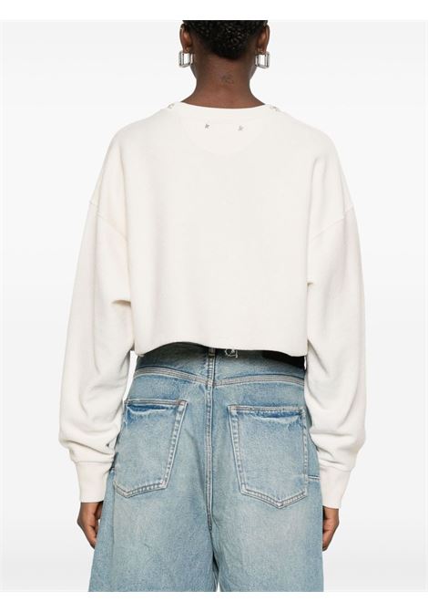 White cropped sweatshirt Golden goose - women GOLDEN GOOSE | GWP02203P00212211616